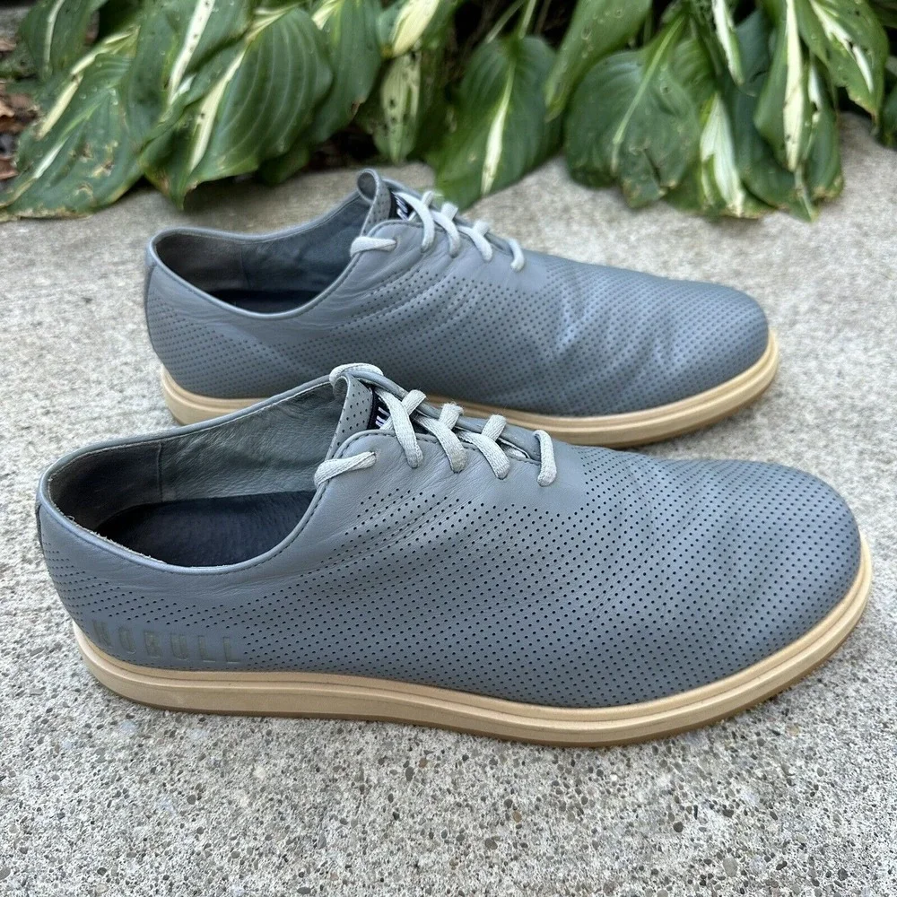 Light Blue Perforated Men's Casual Shoe -
